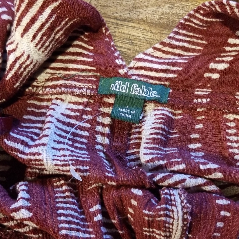 NWOT Wild Fable Maroon Stripes Sleeveless Romper - Picture 4 of 4